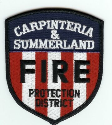 Carpinteria & Summerland Fire Protection District
Thanks to PaulsFirePatches.com for this scan.
Keywords: california