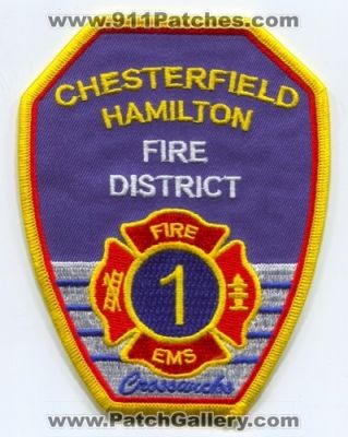 Chesterfield Hamilton Fire District 1 (New Jersey)
Scan By: PatchGallery.com
Keywords: dist. number no, #1 ems department dept. crosswicks
