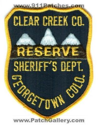 Clear Creek County Sheriff's Department Reserve (Colorado)
Scan By: PatchGallery.com
Keywords: sheriffs dept. georgetown colo.