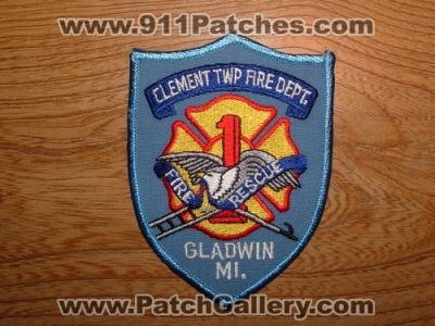 Clement Township Fire Rescue Department (Michigan)
Picture By: PatchGallery.com
Keywords: twp. dept. 1 gladwin mi.