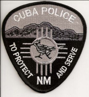 Cuba Police
Thanks to EmblemAndPatchSales.com for this scan.
Keywords: new mexico