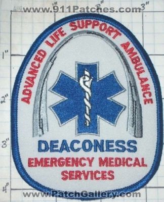 Deaconess Emergency Medical Services (Missouri)
Thanks to swmpside for this picture.
Keywords: ems advanced life support ambulance als