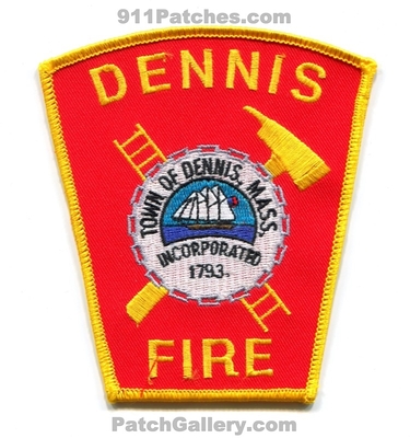 Dennis Fire Department Patch (Massachusetts)
Scan By: PatchGallery.com
Keywords: town of dept. mass. incorporated 1793