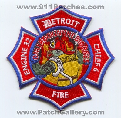 Detroit Fire Department Engine 32 Chief 6 Patch (Michigan)
Scan By: PatchGallery.com
Keywords: dept. dfd company co. station e32 only hookin the big ones