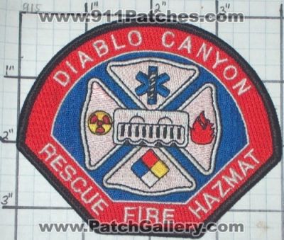 Diablo Canyon Fire Rescue Department (California)
Thanks to swmpside for this picture.
Keywords: dept. hazmat haz-mat