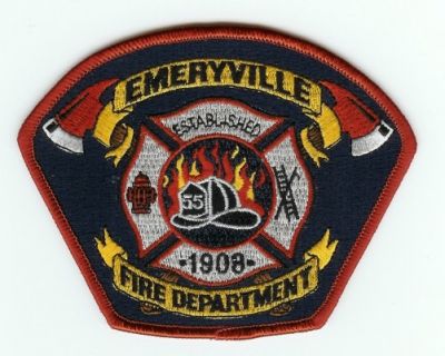 Emeryville Fire Department
Thanks to PaulsFirePatches.com for this scan.
Keywords: california