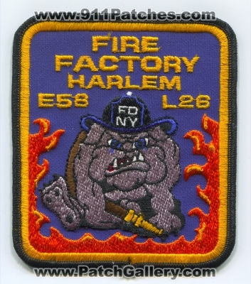 New York City Fire Department FDNY Engine 58 Ladder 26 Patch (New York)
Scan By: PatchGallery.com
Keywords: of dept. f.d.n.y. company co. station e58 l26 factory harlem