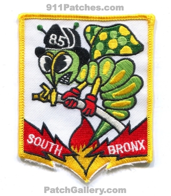 New York City Fire Department FDNY Engine 85 Patch (New York)
Scan By: PatchGallery.com
Keywords: of dept. f.d.n.y. company co. station south bronx