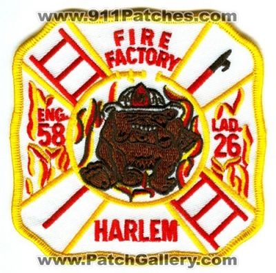 New York City Fire Department FDNY Engine 58 Ladder 26 (New York)
Scan By: PatchGallery.com
Keywords: of dept. f.d.n.y. company station eng. lad. factory harlem
