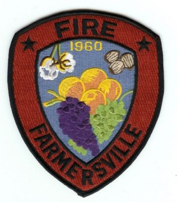 Farmersville Fire
Thanks to PaulsFirePatches.com for this scan.
Keywords: california