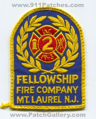 Fellowship Fire Company 2 Mount Laurel Patch (New Jersey)
Scan By: PatchGallery.com
Keywords: co. number no. #2 department dept. n.j.