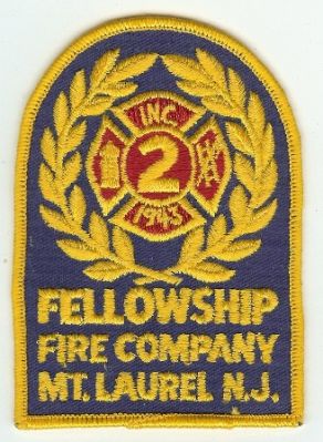 Fellowship Fire Company
Thanks to PaulsFirePatches.com for this scan.
Keywords: new jersey 2 mt mount laurel