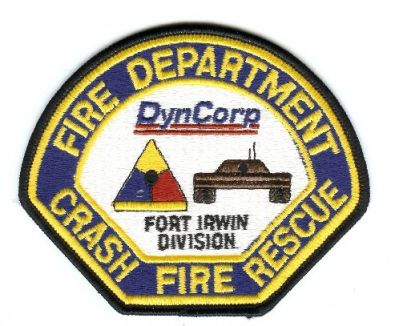 Fort Irwin Division Fire Department Crash Fire Rescue
Thanks to PaulsFirePatches.com for this scan.
Keywords: california dyncorp cfr arff aircraft