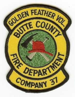 Golden Feather Volunteer Company 37 Fire Department
Thanks to PaulsFirePatches.com for this scan.
Keywords: california butte county