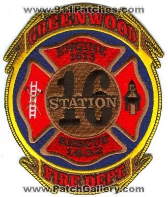 Greenwood Fire Dept Station 16 Engine 1613 Rescue 1632 Patch (Pennsylvania)
[b]Scan From: Our Collection[/b]
Keywords: department