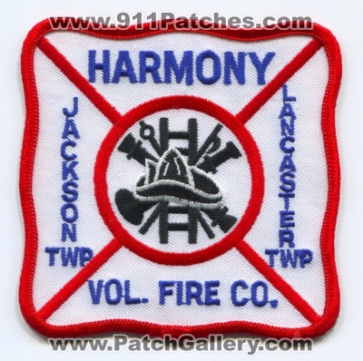 Harmony Volunteer Fire Company Patch (Pennsylvania)
Scan By: PatchGallery.com
Keywords: vol. co. department dept. jackson lancaster township twp.