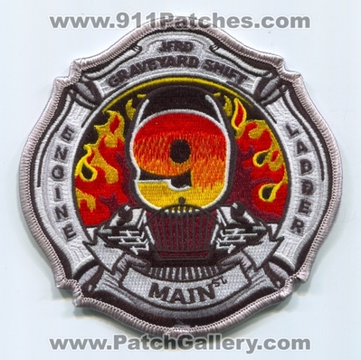 Jacksonville Fire and Rescue Department Station 9 Patch (Florida)
Scan By: PatchGallery.com
Keywords: & Dept. JFRD Engine Ladder Company Co. Graveyard Shift - Main St.