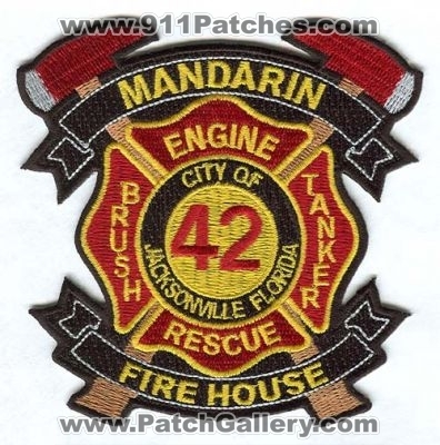 Jacksonville Fire and Rescue Department Station 42 (Florida)
Scan By: PatchGallery.com
Keywords: jfrd & dept. mandarin firehouse engine brush tanker company city of