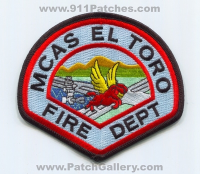 Marine Corps Air Station MCAS El Toro Fire Department USMC Military Patch (California)
Scan By: PatchGallery.com
Keywords: M.C.A.S. ElToro Dept. U.S.M.C.
