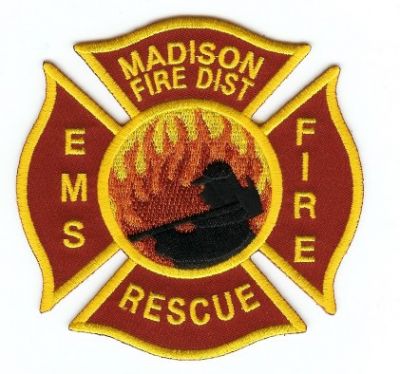 Madison Fire Dist
Thanks to PaulsFirePatches.com for this scan.
Keywords: california district ems rescue