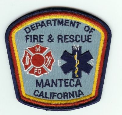 Manteca Department of Fire & Rescue
Thanks to PaulsFirePatches.com for this scan.
Keywords: california