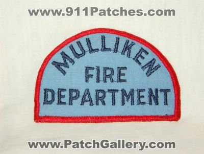 Mulliken Fire Department (Michigan)
Thanks to Walts Patches for this picture.
Keywords: dept.