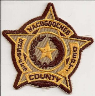 Nacogdoches County Sheriffs Dept
Thanks to EmblemAndPatchSales.com for this scan.
Keywords: texas department