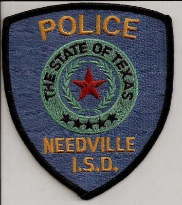Needville Independent School District Police (Texas)
Thanks to EmblemAndPatchSales.com for this scan.
Keywords: i.s.d. isd