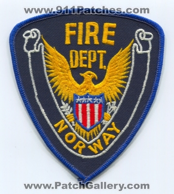 Norway Fire Department Patch (Michigan)
Scan By: PatchGallery.com
Keywords: dept.