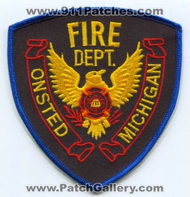 Onsted Fire Department (Michigan)
Scan By: PatchGallery.com
Keywords: dept.