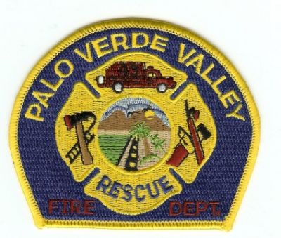 Palo Verde Valley Fire Dept
Thanks to PaulsFirePatches.com for this scan.
Keywords: california department rescue