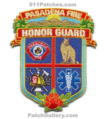 Pasadena Fire Department Honor Guard 34 Patch (California)
Scan By: PatchGallery.com
Keywords: dept.