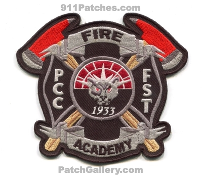 Pueblo Community College Fire Sciences Technology Fire Academy Patch (Colorado)
[b]Scan From: Our Collection[/b]
Keywords: pccfst 1933