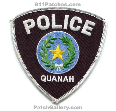 Quanah Police Department Patch (Texas)
Scan By: PatchGallery.com
Keywords: dept.