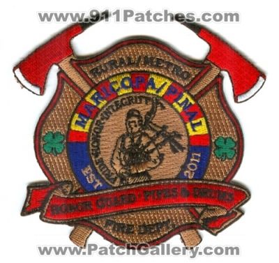 Rural Metro Fire Department Honor Guard Pipes and Drums (Arizona)
Scan By: PatchGallery.com
Keywords: rmfd dept. & maricopa pinal county