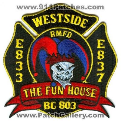Rural Metro Fire Department Engine 833 Engine 837 Battalion Chief 803 Patch (Arizona)
[b]Scan From: Our Collection[/b]
Keywords: rmfd e833 e837 bc803 westside the fun house