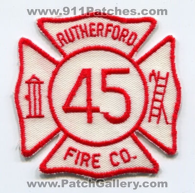 Rutherford Fire Company 45 Patch (Pennsylvania)
Scan By: PatchGallery.com
Keywords: co. number no. #45 department dept.