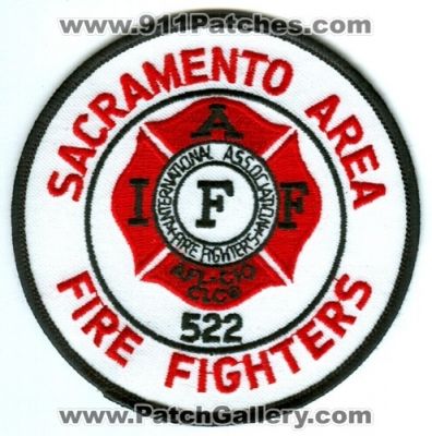Sacramento Area Fire Department FireFighters IAFF Local 522 (California)
Scan By: PatchGallery.com
Keywords: dept. international association of afl-cio clc