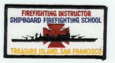 Shipboard Firefighting School Instructor
Thanks to PaulsFirePatches.com for this scan.
Keywords: california fire treasure island san francisco