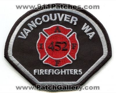 Vancouver Fire Department FireFighters IAFF Local 452 (Washington)
Scan By: PatchGallery.com
Keywords: dept.