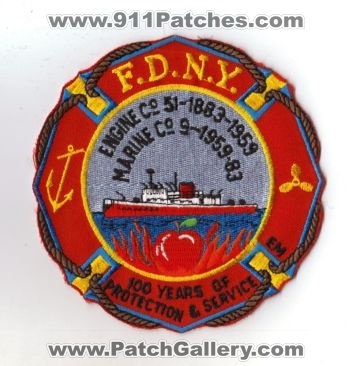 FDNY Fire Engine Co 51 Marine Co 9 100 Years of Protection & Service (New York)
Thanks to diveresq5 for this scan.
Keywords: department company and