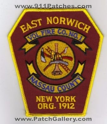 East Norwich Vol Fire Co No 1 (New York)
Thanks to diveresq5 for this scan.
County: Nassau
Keywords: volunteer company number #
