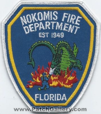 Nokomis Fire Department (Florida)
Thanks to Walts Patches for this scan.
Keywords: dept.