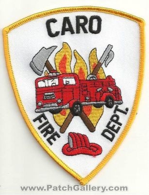 Caro Fire Department Patch (Michigan)
Thanks to Ronnie5411 for this scan.
Keywords: dept.