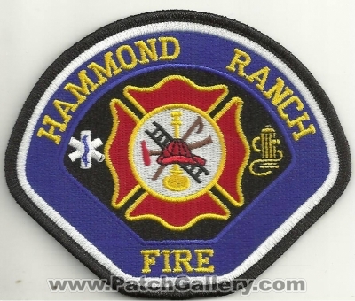 Hammond Ranch Fire Department Patch (California)
Thanks to Ronnie5411 for this scan.
Keywords: dept.
