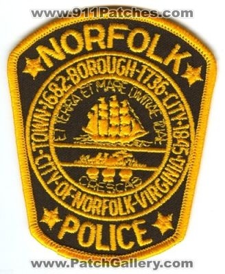 Norfolk Police (Virginia)
Scan By: PatchGallery.com
Keywords: city of
