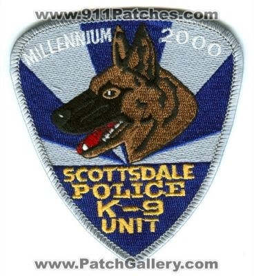 Scottsdale Police K-9 Unit Millennium 2000 (Arizona)
Scan By: PatchGallery.com
Keywords: k9