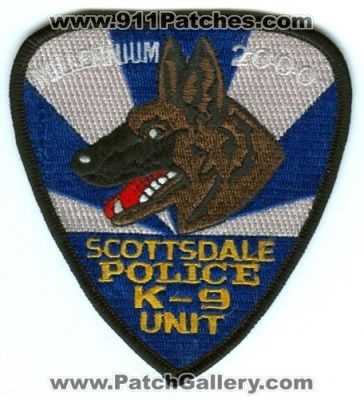 Scottsdale Police K-9 Unit Millennium 2000 (Arizona)
Scan By: PatchGallery.com
Keywords: k9