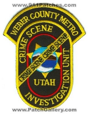 Weber County Metro Police Crime Scene Investigation (Utah)
Scan By: PatchGallery.com
Keywords: csi