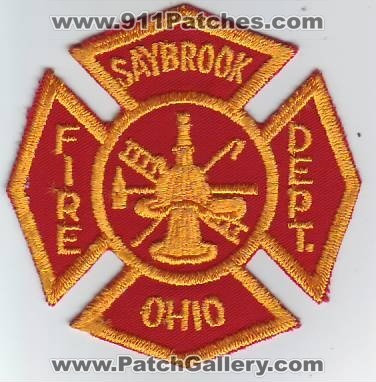 Saybrook Fire Department (Ohio)
Thanks to Dave Slade for this scan.
Keywords: dept
